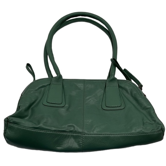 Latico Green Teal Triple Zippered Pocket Leather Shoulder Bag WEAR - Picture 3 of 11